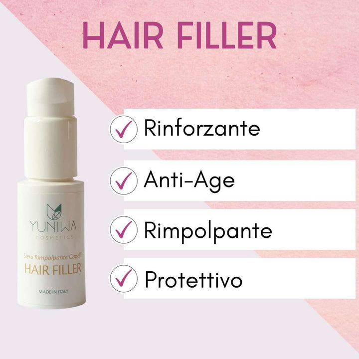 Hair Filler - Siero rimpolpante per capelli 50 ml - Yuniwa Cosmetics