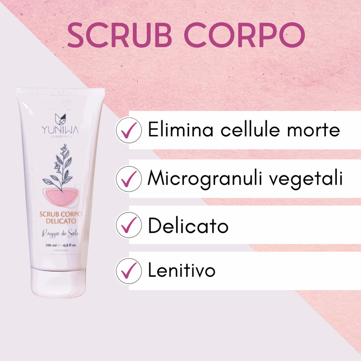 Scrub Corpo Delicato Vaniglia e Mandarino - Raggio di Sole - Yuniwa Cosmetics