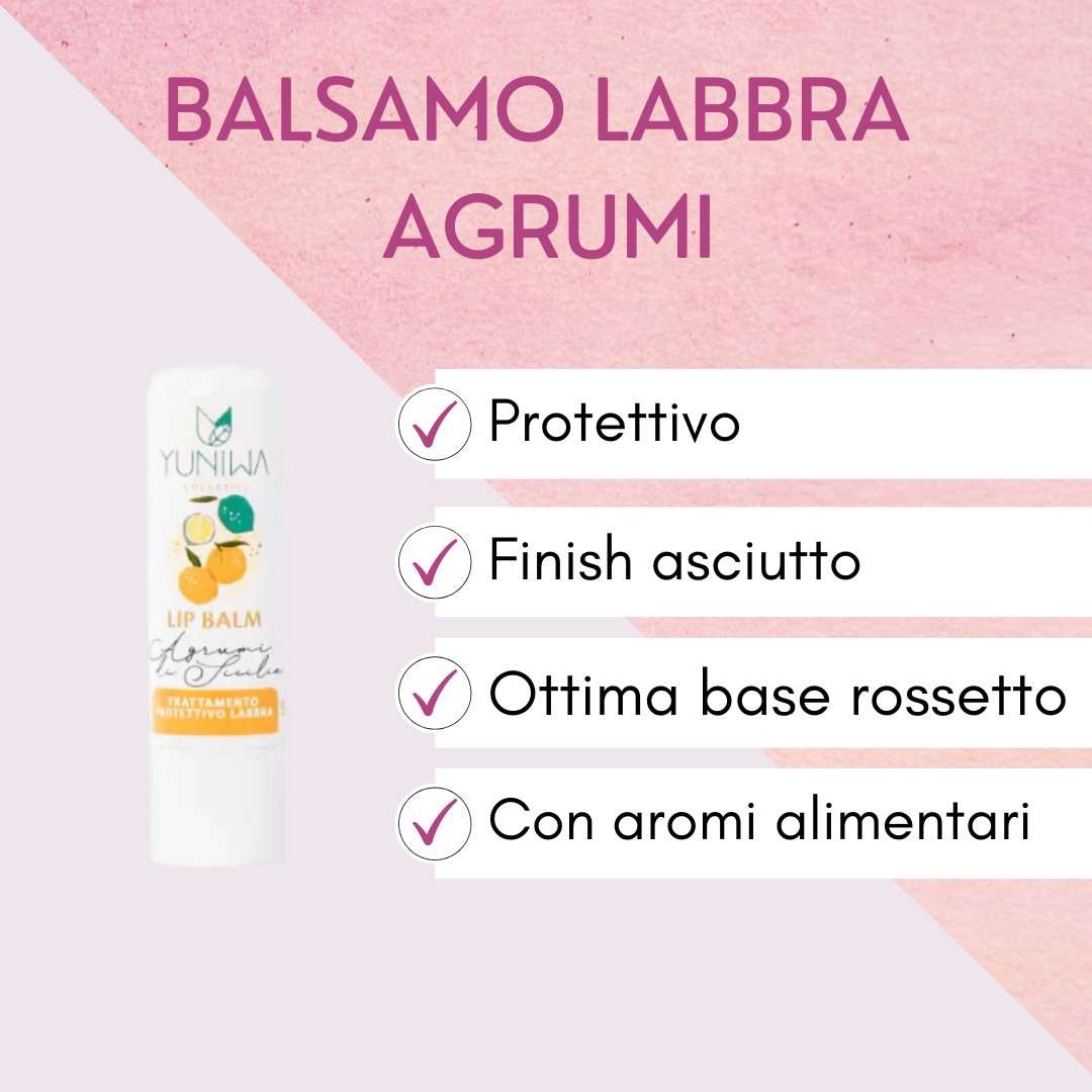 Balsamo Labbra Protettivo - Agrumi di Sicilia - Yuniwa Cosmetics