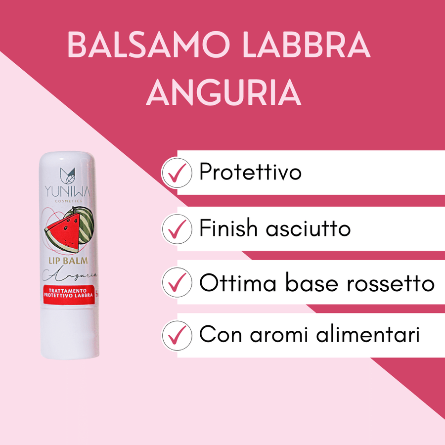 Balsamo Labbra Protettivo - Anguria - Yuniwa Cosmetics