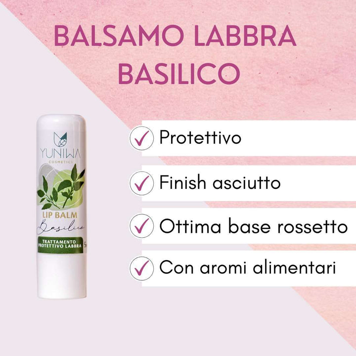 Balsamo Labbra Protettivo - Basilico - Yuniwa Cosmetics