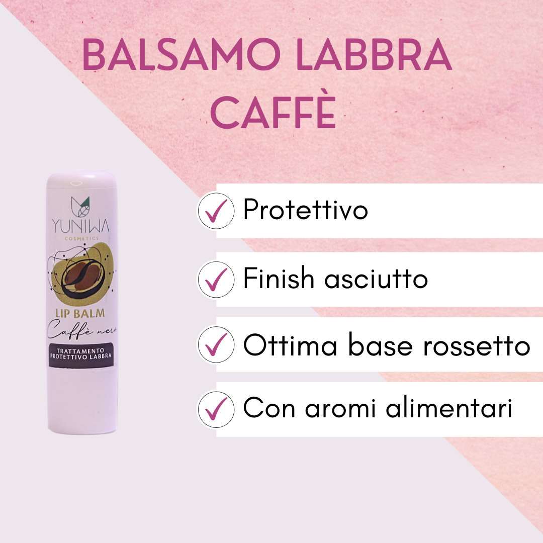 Balsamo Labbra Protettivo - Caffè Nero - Yuniwa Cosmetics