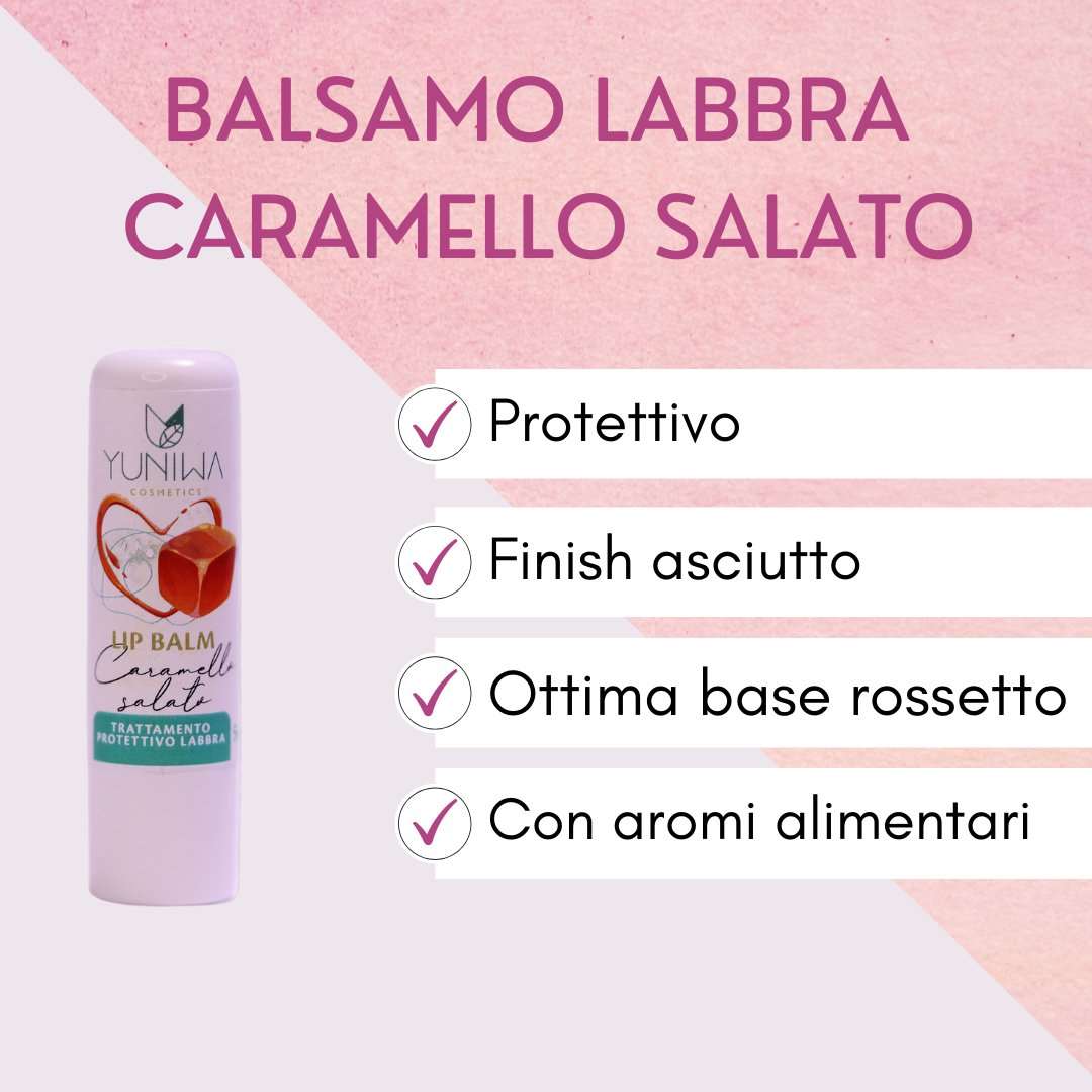 Balsamo Labbra Protettivo - Caramello Salato - Yuniwa Cosmetics