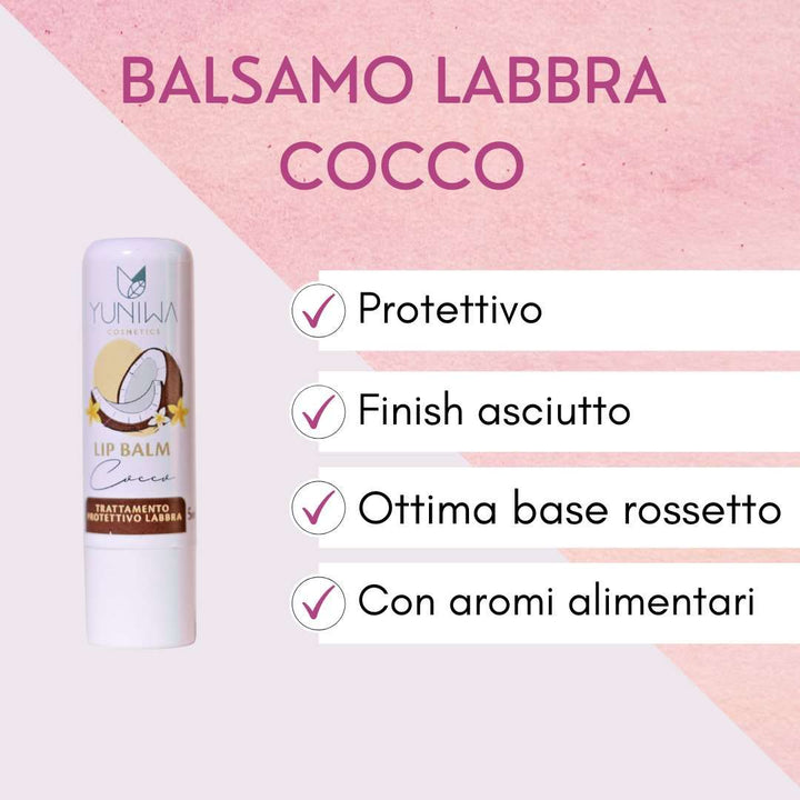 Balsamo Labbra Protettivo - Cocco - Yuniwa Cosmetics