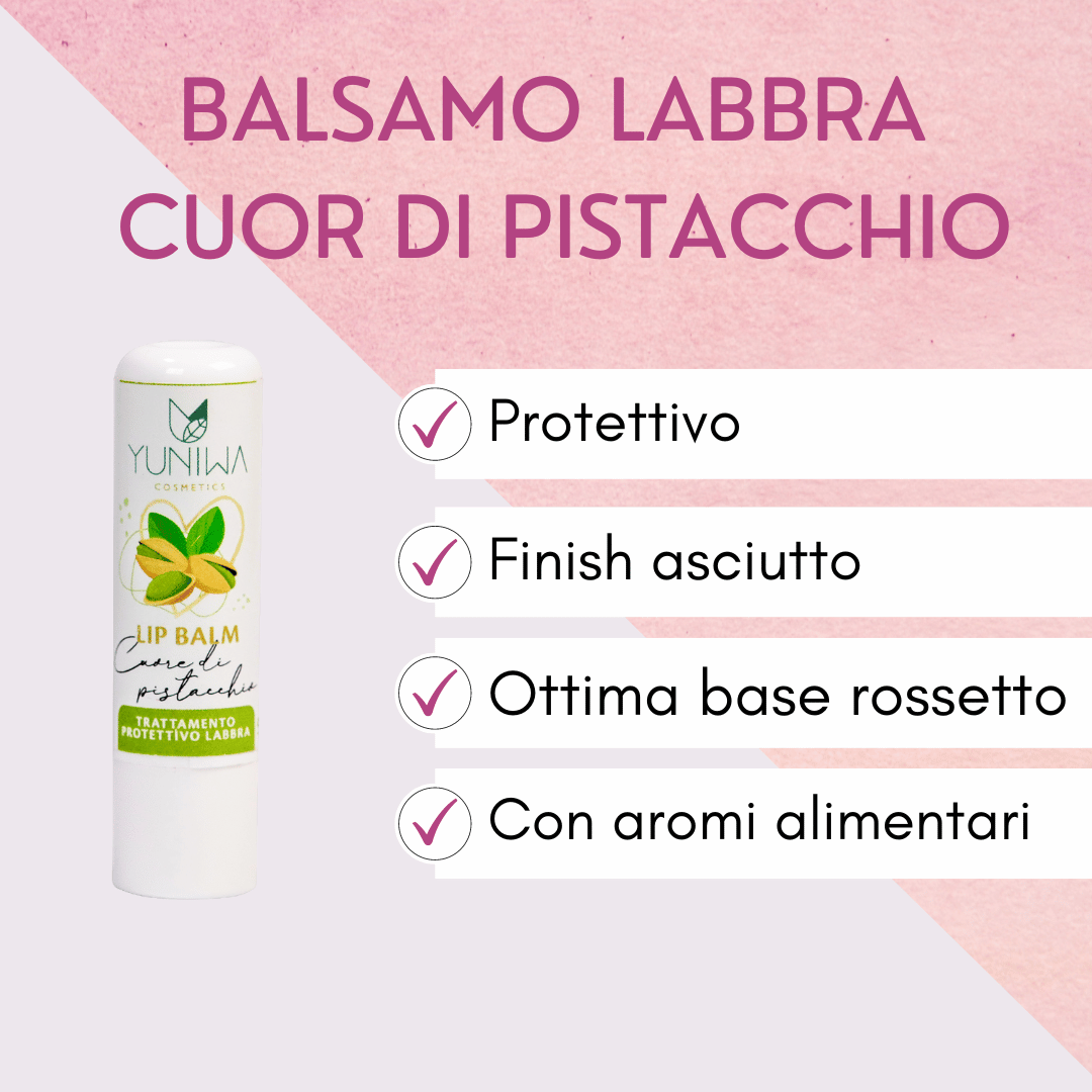 Balsamo Labbra Protettivo - Cuore di Pistacchio - Yuniwa Cosmetics
