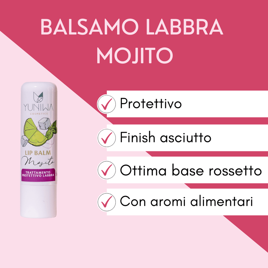 Balsamo Labbra Protettivo - Mojito - Yuniwa Cosmetics