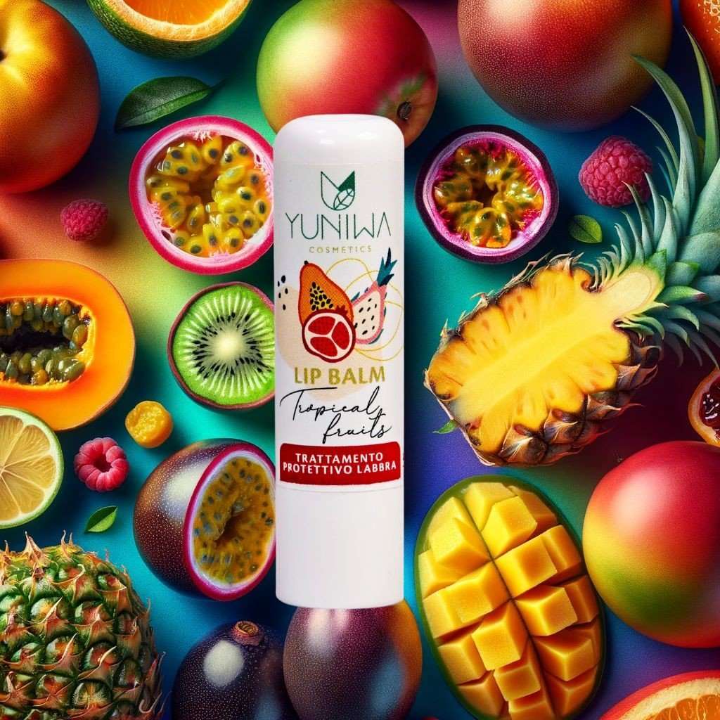 Balsamo Labbra Protettivo - Tropical Fruits - Yuniwa Cosmetics