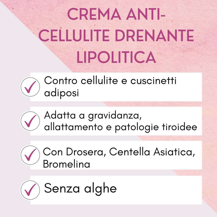 Crema anti-cellulite drenante lipolitica - mini size - Yuniwa Cosmetics