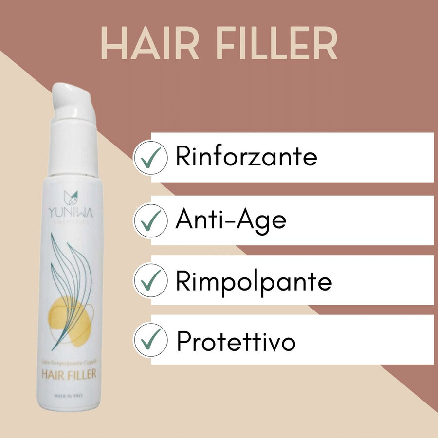 Hair Filler - Siero rimpolpante per capelli 100 ml - Yuniwa Cosmetics