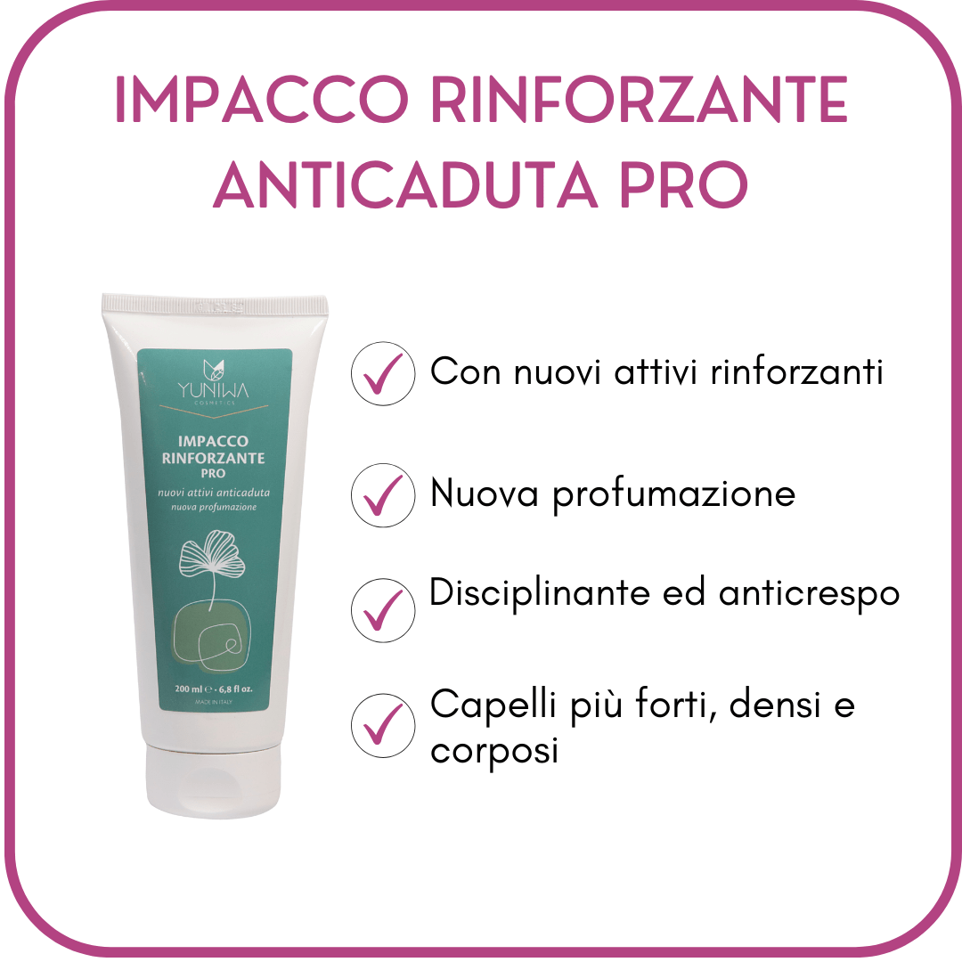 Impacco Rinforzante Anticaduta PRO - 200 ml - Yuniwa Cosmetics