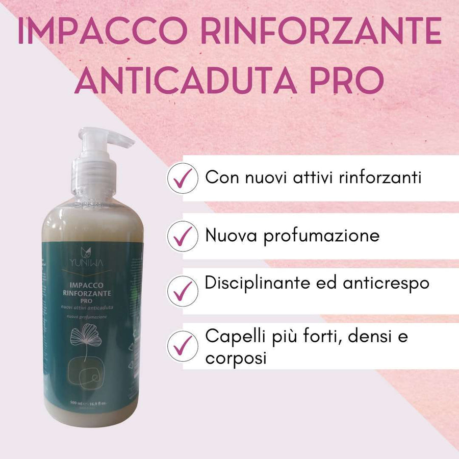 Impacco Rinforzante Anticaduta PRO - 500 ml - Yuniwa Cosmetics