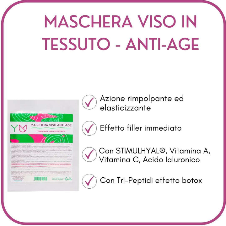 Maschera Viso in Tessuto - Anti-Age - Yuniwa Cosmetics