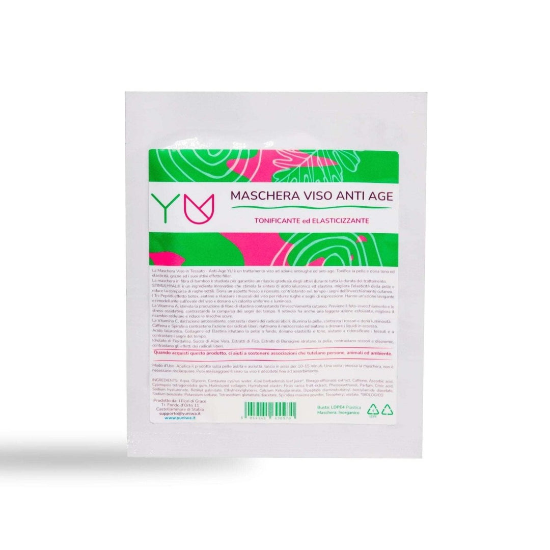 Maschera Viso in Tessuto - Anti - Age - Yuniwa Cosmetics