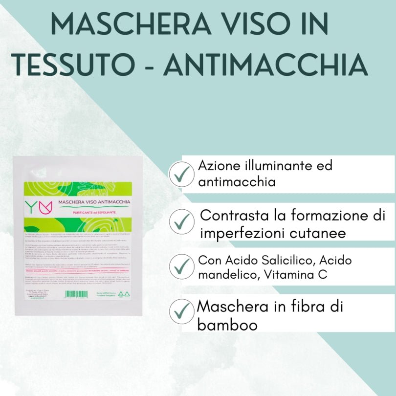 Maschera Viso in Tessuto - Antimacchia - Yuniwa Cosmetics