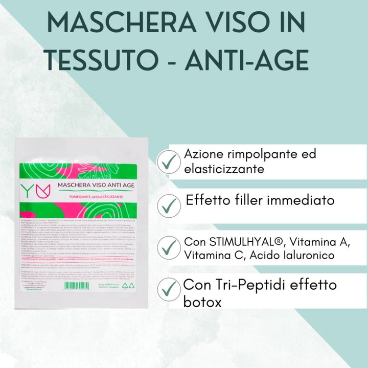 Maschera Viso in Tessuto - Detox - Yuniwa Cosmetics