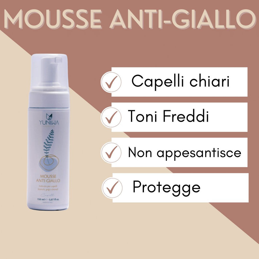 Mousse Capelli Anti-Giallo - Yuniwa Cosmetics