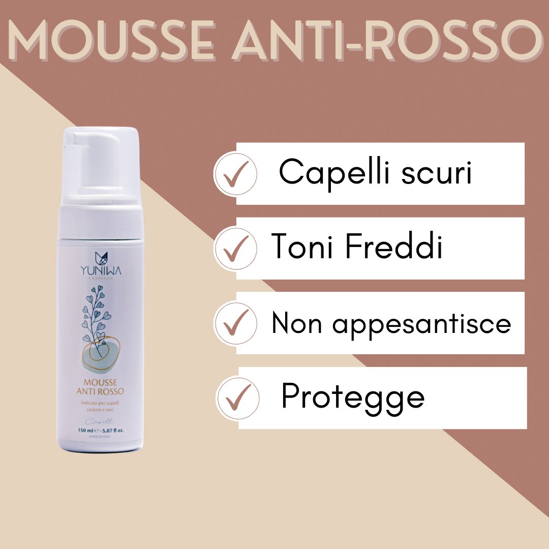 Mousse Capelli Anti-Rosso - Yuniwa Cosmetics