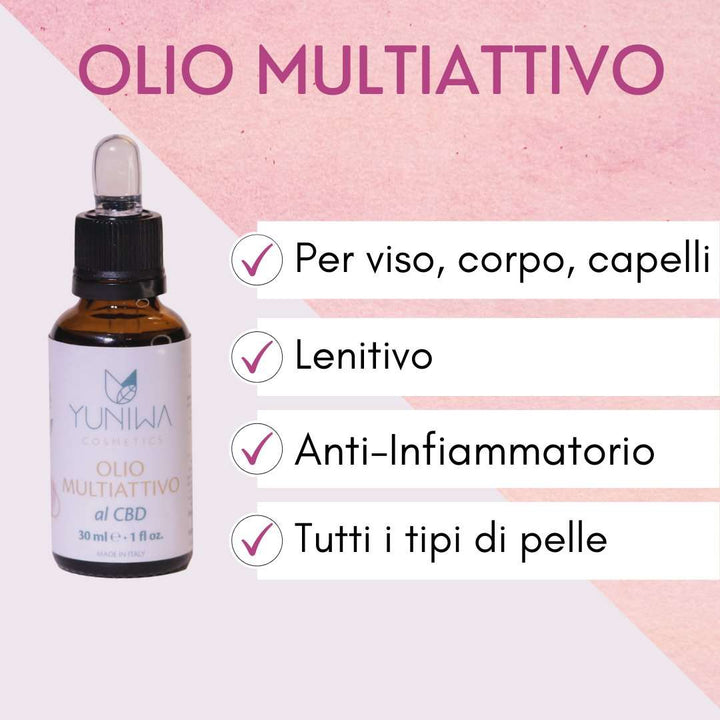 Olio Multiattivo - Viso, Corpo e Capelli - 100 ml - Yuniwa Cosmetics