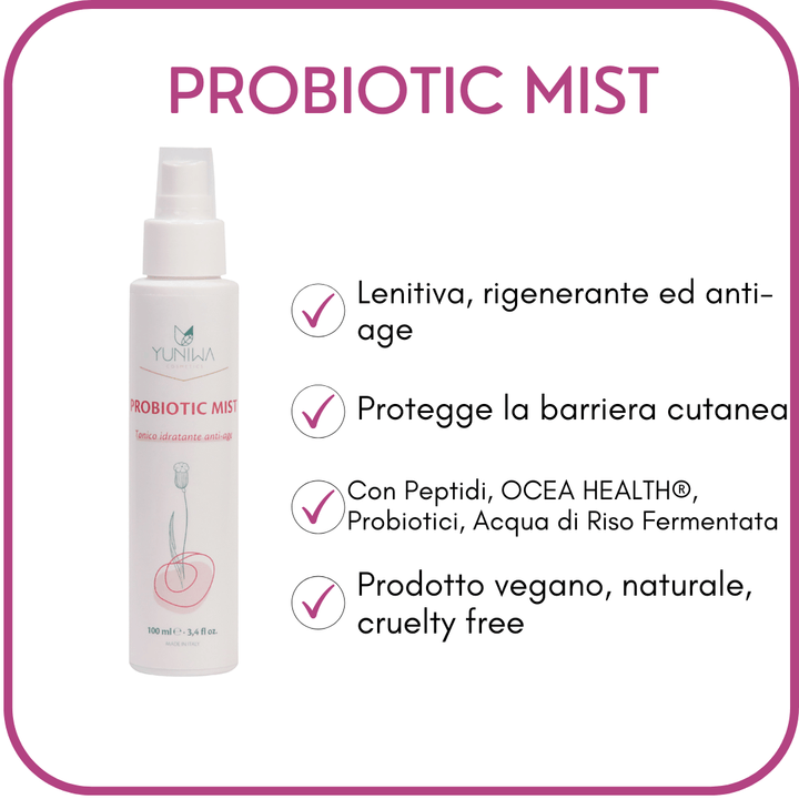 Probiotic Mist - Tonico Viso Idratante Antiage - 200 ml - Yuniwa Cosmetics