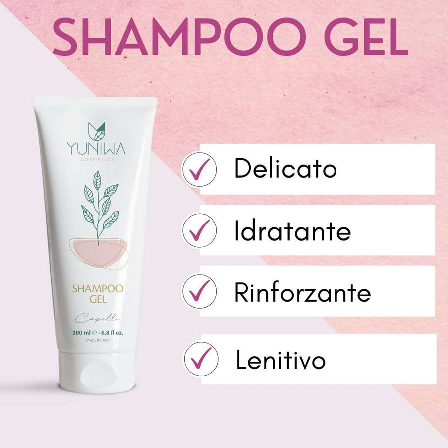 Shampoo Gel Rinforzante - Family Size - Yuniwa Cosmetics