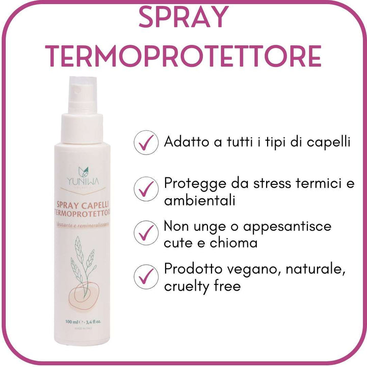 Spray Termoprotettore - Idratante e Remineralizzante - 200 ml - Yuniwa Cosmetics